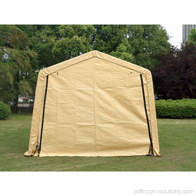 Outdoor 10x15x8FT Carport Canopy Tent Car Storage Shelter Garage w/ Sidewall